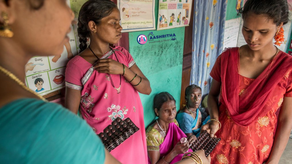 Distributing Medical Kits to Pregnant Women in Villages