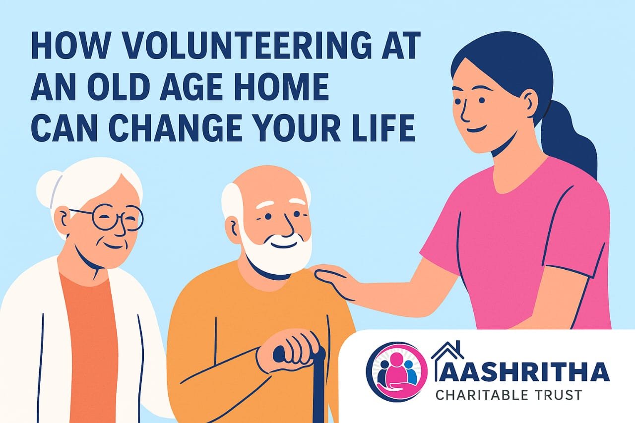 Home 11 volunteering at old age home