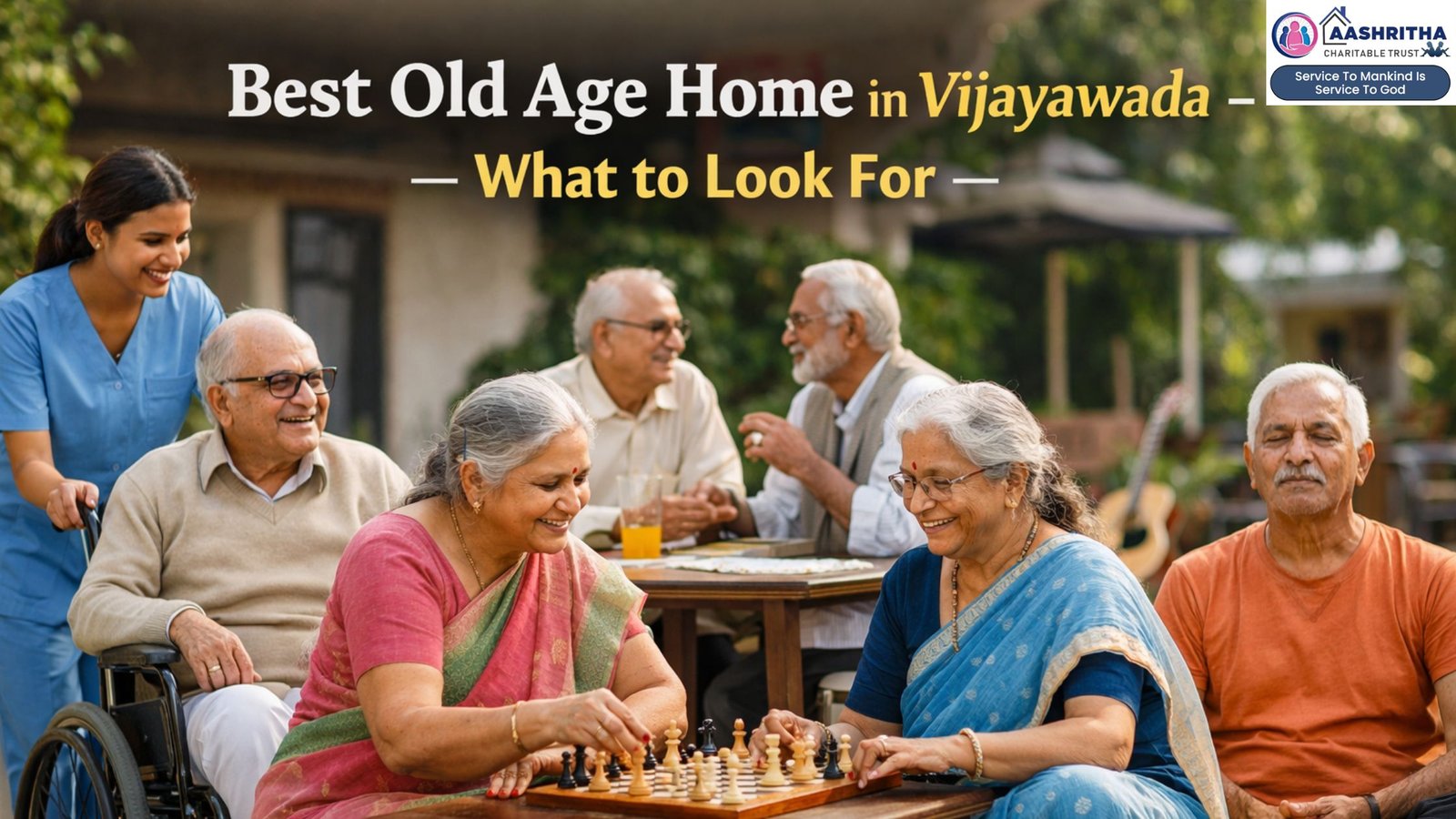 Residents enjoying activities at the best old age home in Vijayawada with compassionate care and a family-like environment